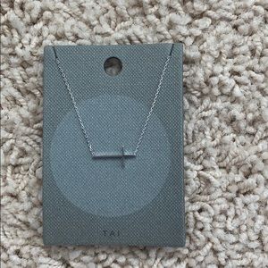 Silver cross necklace (real sterling silver)